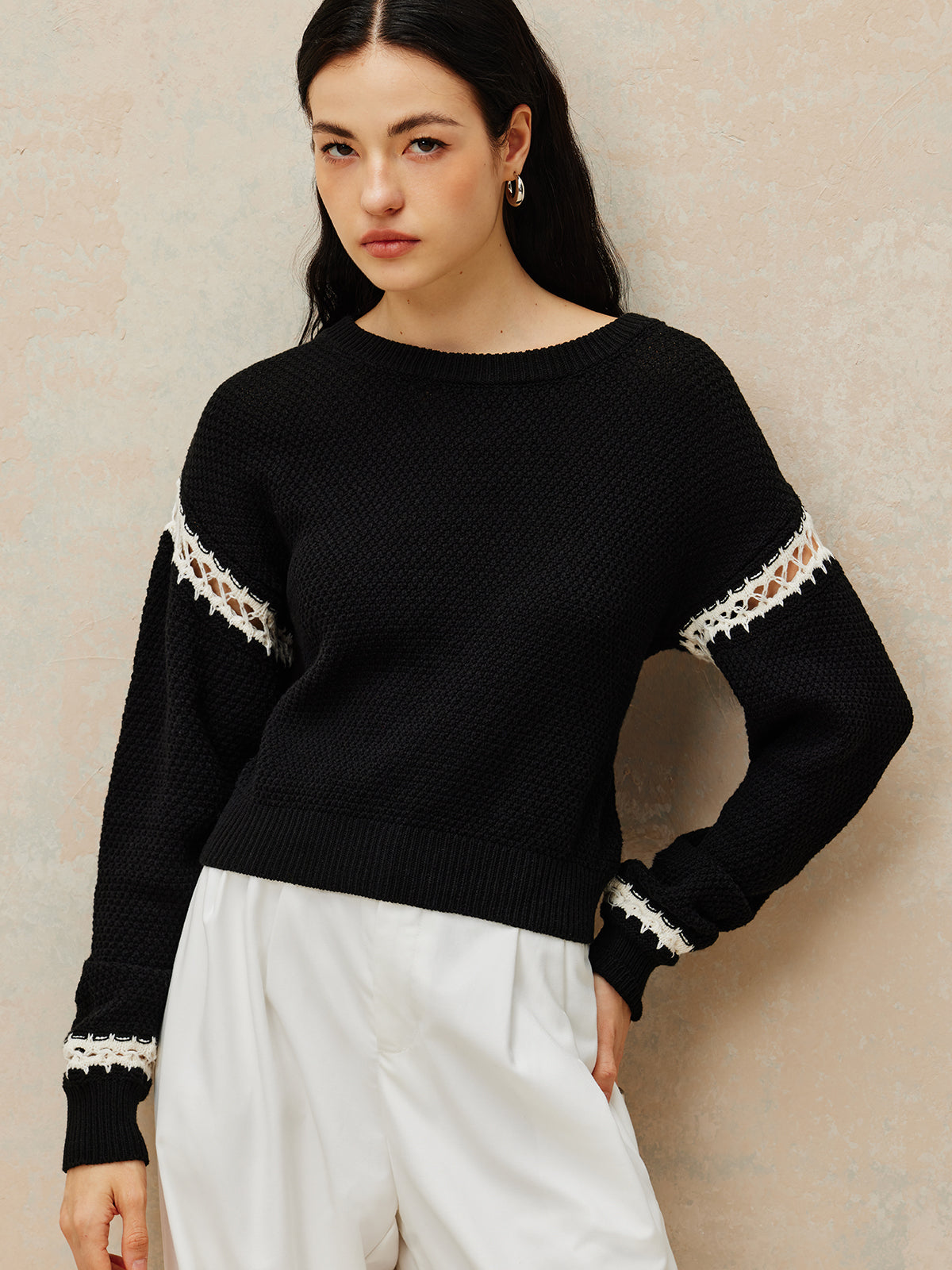 Emilia | Trendiger Patchwork Design Pullover