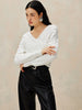 Clara | Crop Stricktop mit Criss Cross-Design