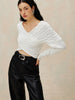 Clara | Crop Stricktop mit Criss Cross-Design