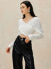 Clara | Crop Stricktop mit Criss Cross-Design