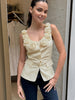 Rosalie | Rosette Button Tank Top
