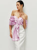 Clara | Satin-Oberteil mit Plissee und schulterfreiem Design