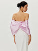 Clara | Satin-Oberteil mit Plissee und schulterfreiem Design