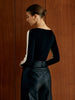 Maxi Shirt | Zweifarbige Strickoberteil