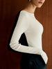 Maxi Shirt | Zweifarbige Strickoberteil
