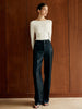 Maxi Shirt | Zweifarbige Strickoberteil