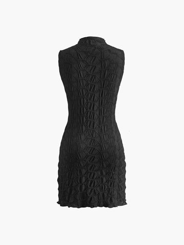 Emma | Plissiertes Kleid mit Mock Neck