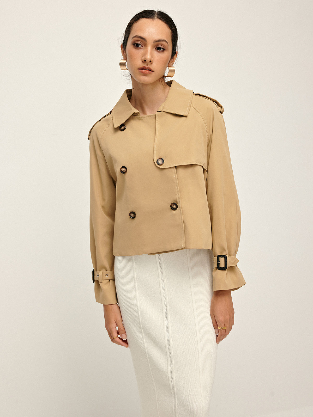 Max | Eleganter Zweireihiger Trenchcoat mit Revers