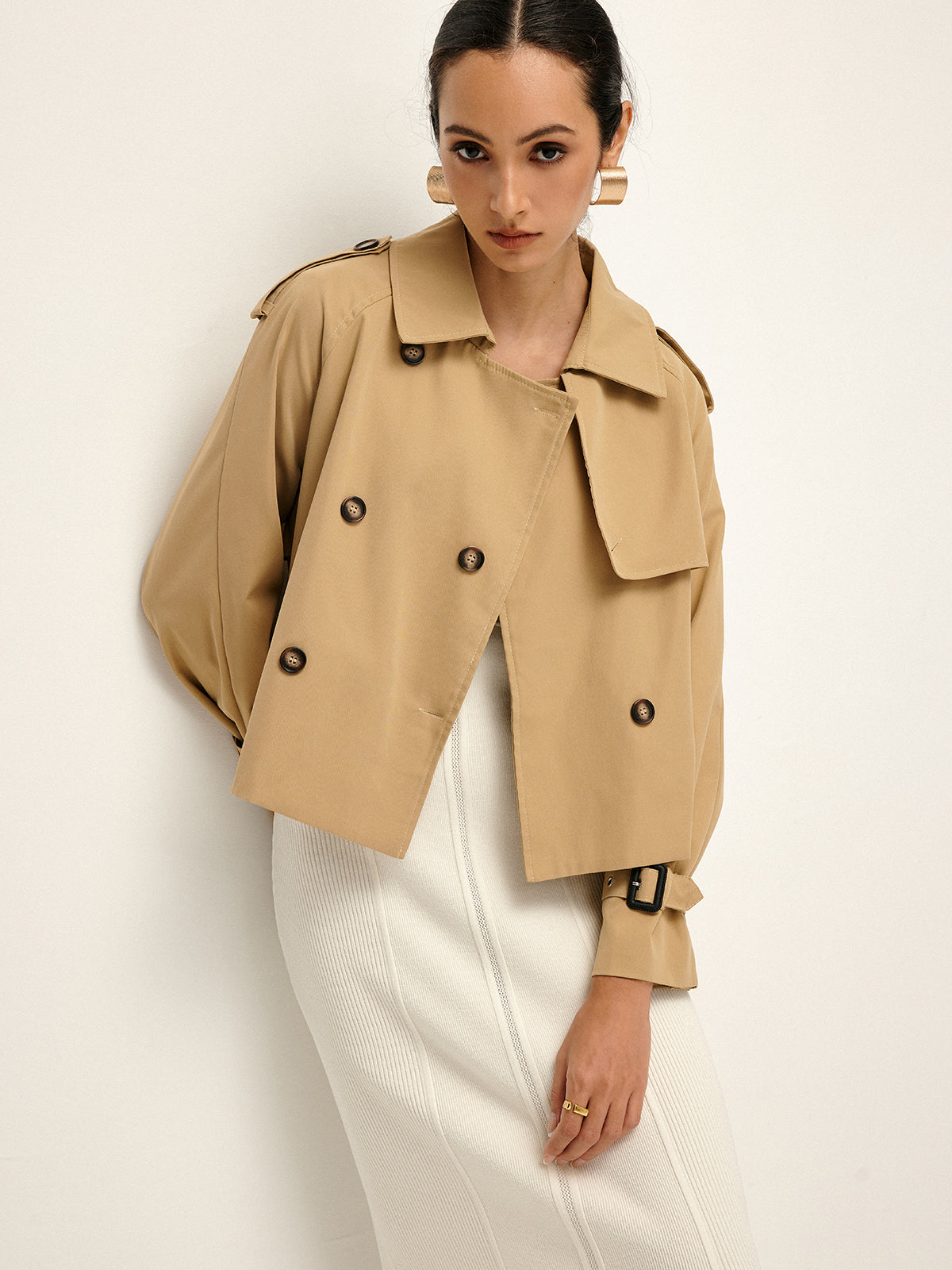 Max | Eleganter Zweireihiger Trenchcoat mit Revers