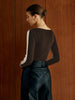 Maxi Shirt | Zweifarbige Strickoberteil