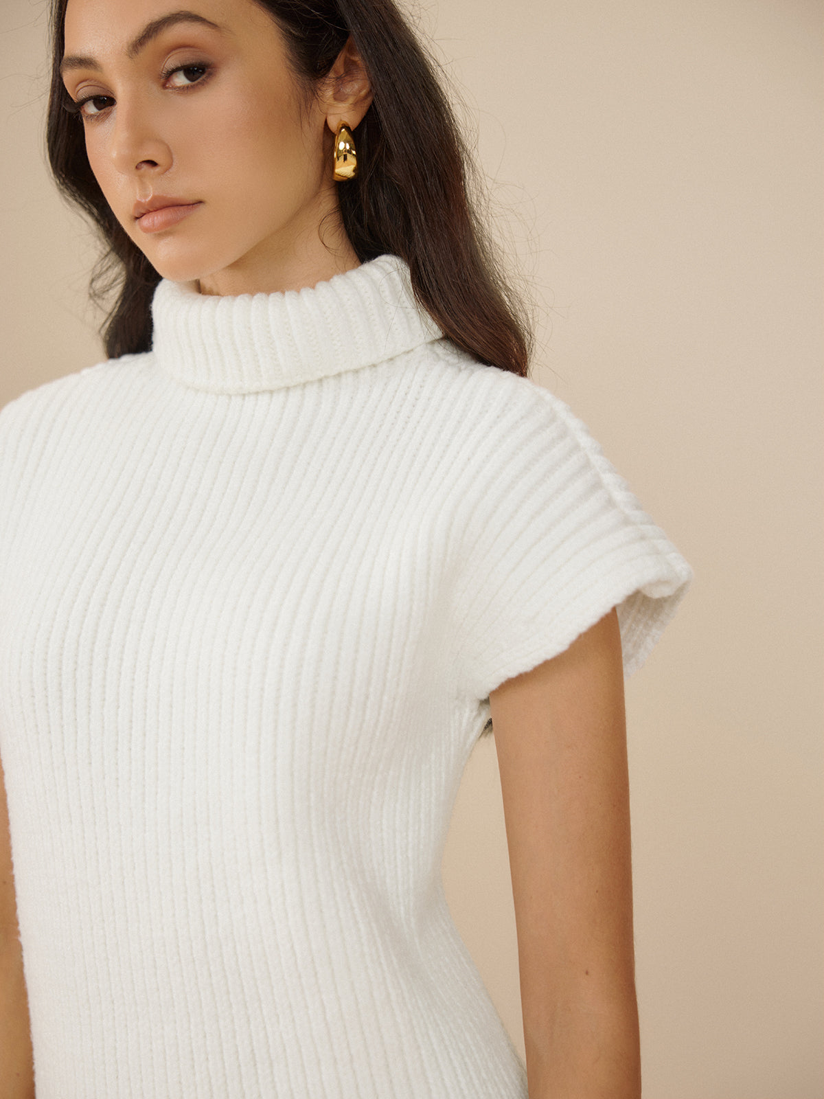 Emilia | Eleganter gerippter Rollkragenpullover