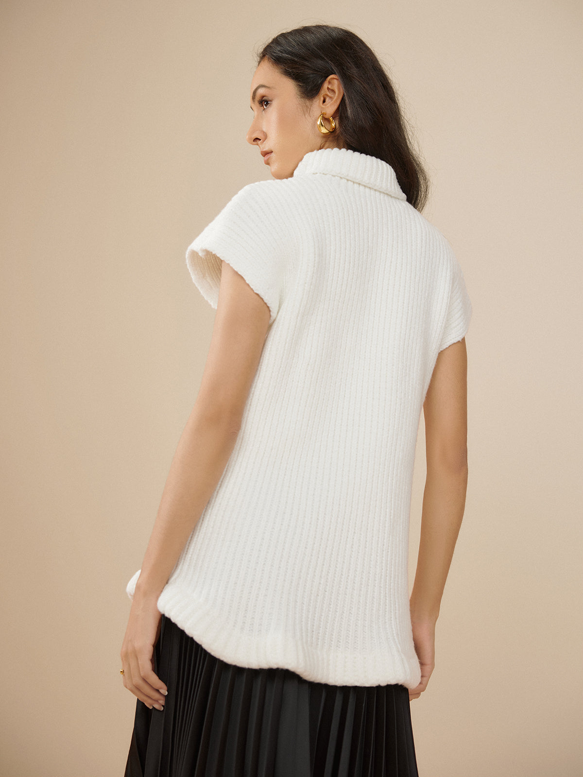 Emilia | Eleganter gerippter Rollkragenpullover