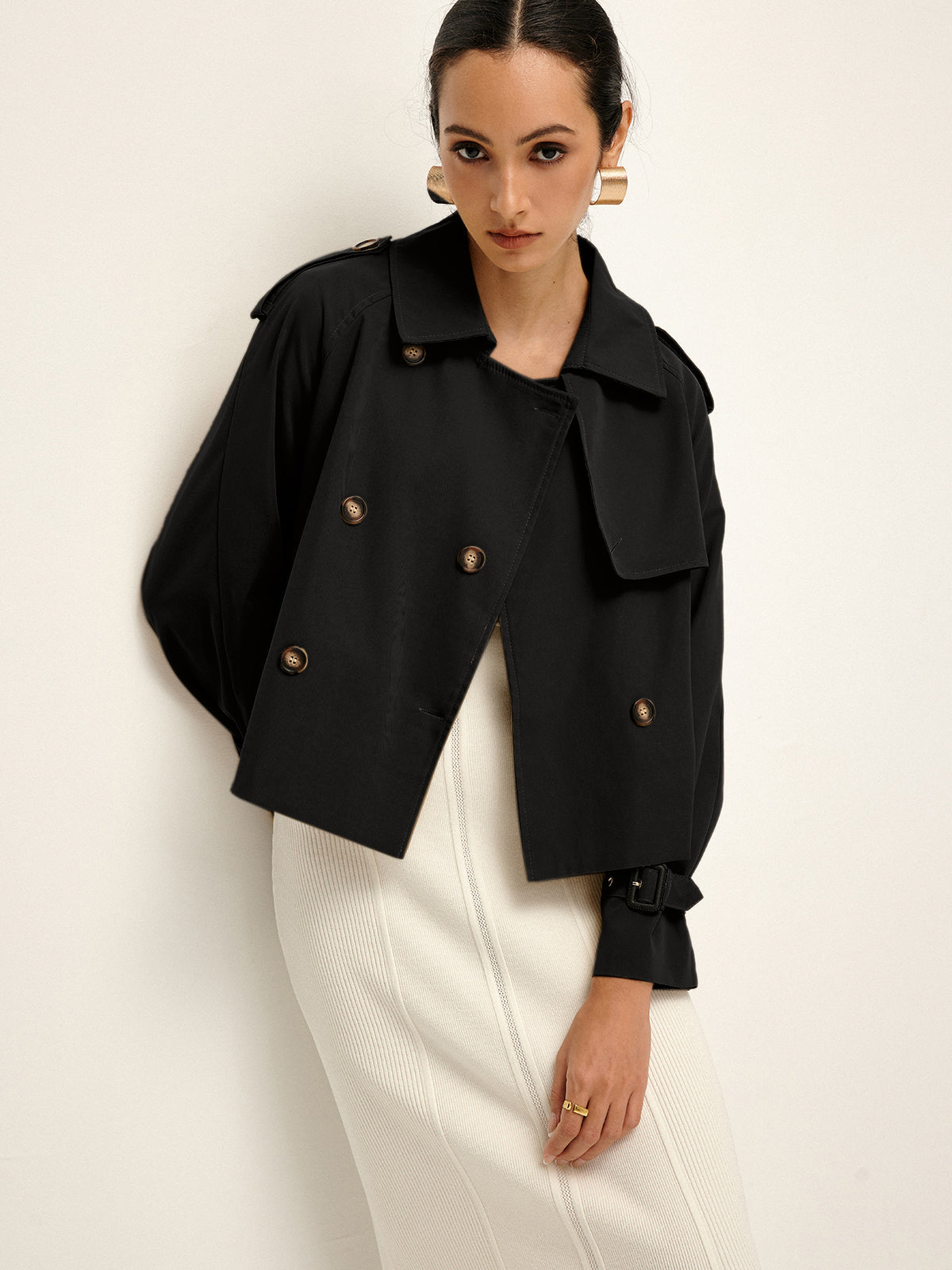 Max | Eleganter Zweireihiger Trenchcoat mit Revers