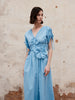 Emilia | Blütenprint Kordelzug-Maxikleid