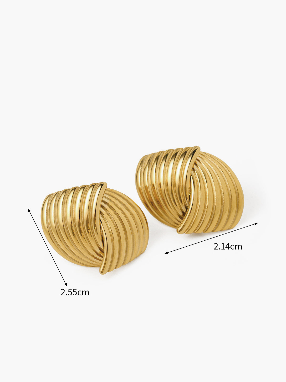 Clara | Chunky Goldene Gedrehte Ohrringe