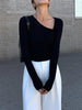 Emma | Asymmetrisches Longsleeve T-Shirt