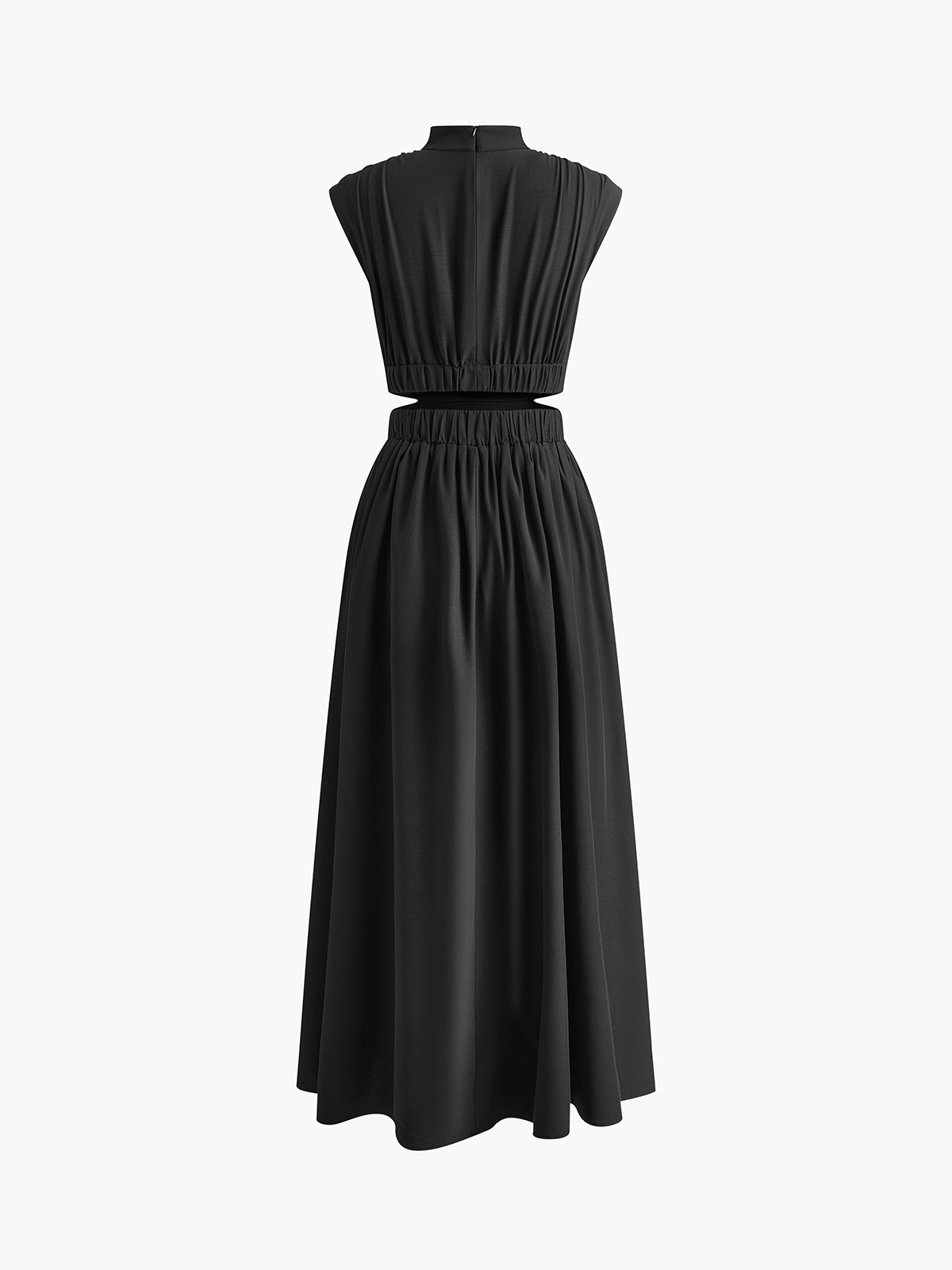 Clara | Maxi Kleid mit Cut-Out und Mock Neck