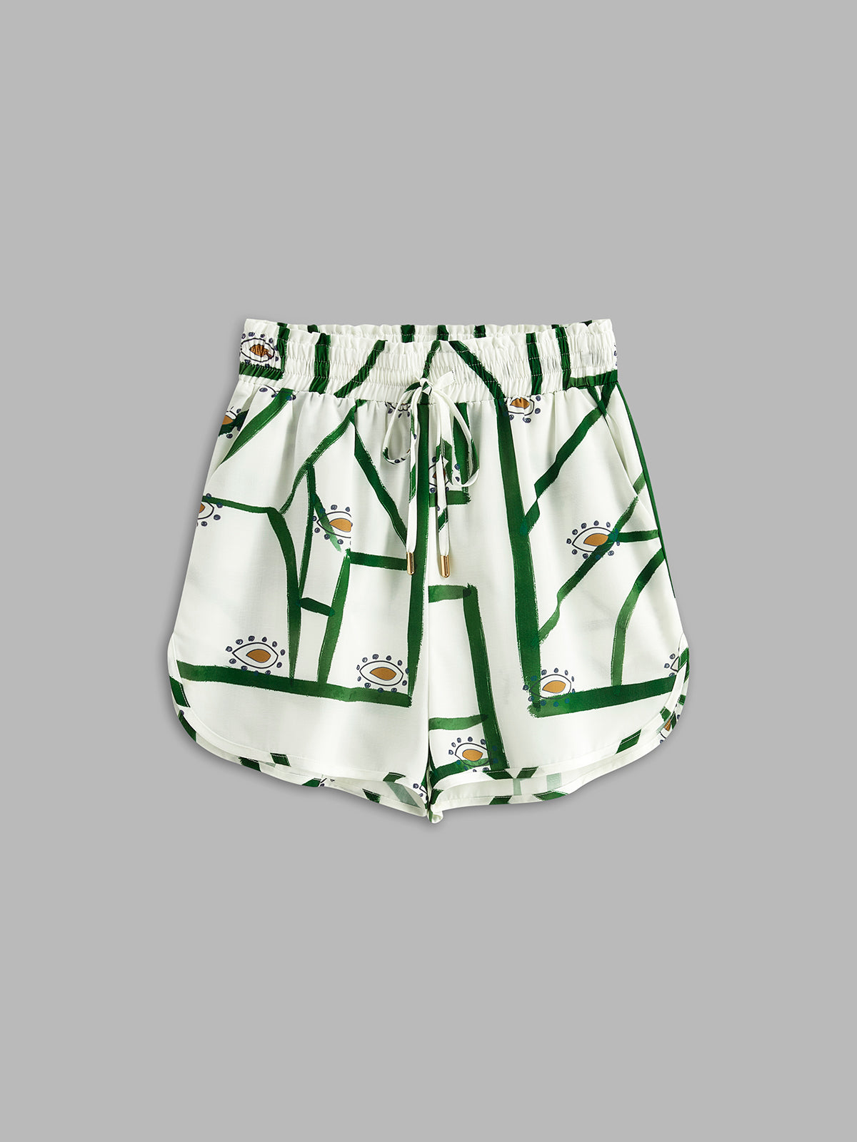 Leonie | Bedrucktes Shorts Set mit Kordelzug