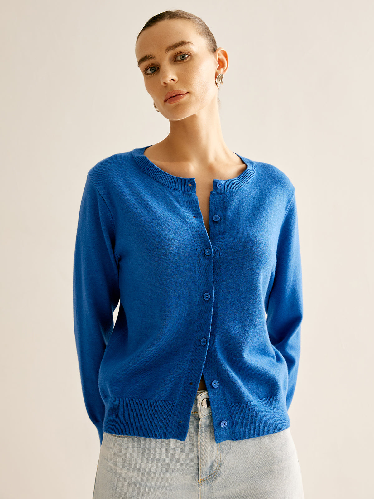 Anna | Weicher Knopf-Cardigan