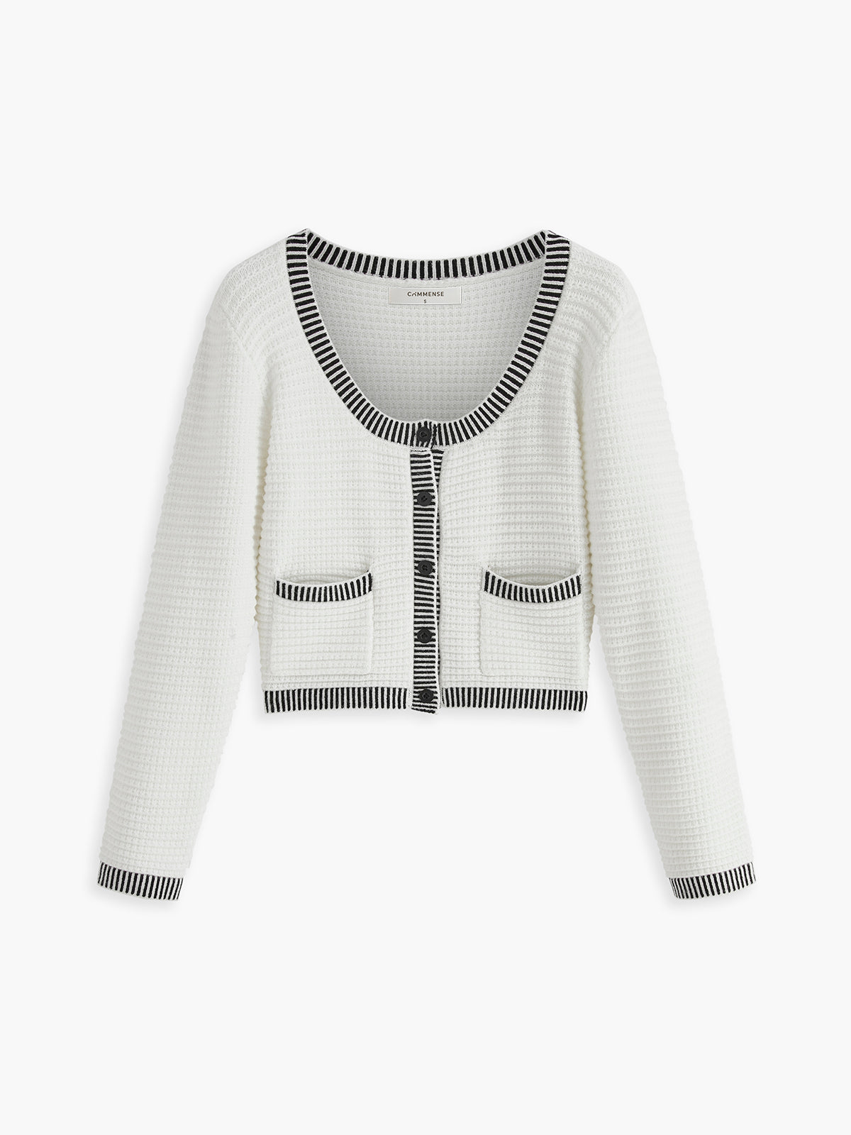 Carla | Eleganter Kontrastbesatz Cardigan