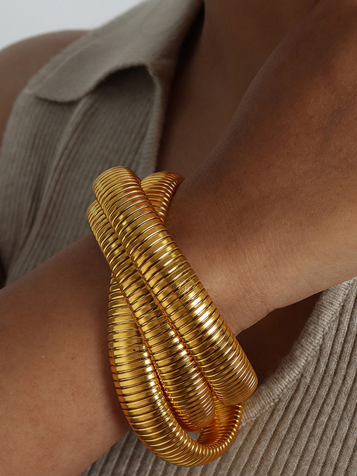 Leonie | Triple Hoop Twist Armband