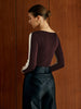 Maxi Shirt | Zweifarbige Strickoberteil