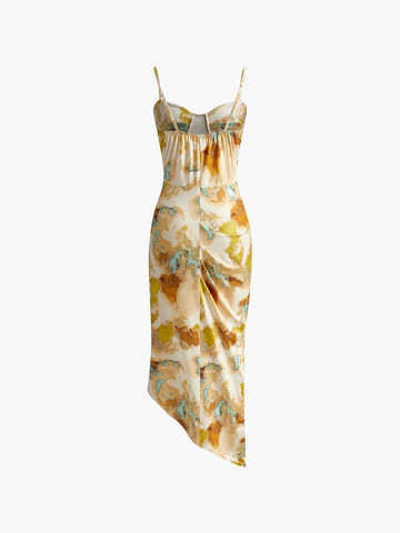 Clara | Asymmetrisches plissiertes Cami-Kleid