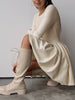 Clara | Elegantes Faltenkleid aus Strick