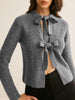 Laura | Elegante Strickjacke mit Schleife und Knoten