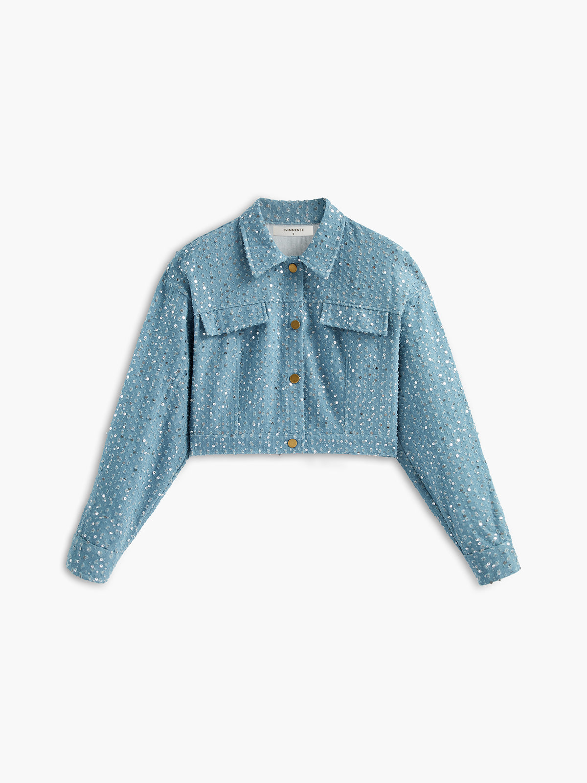 Sophie | Funkelnde Pailletten-Crop-Jacke