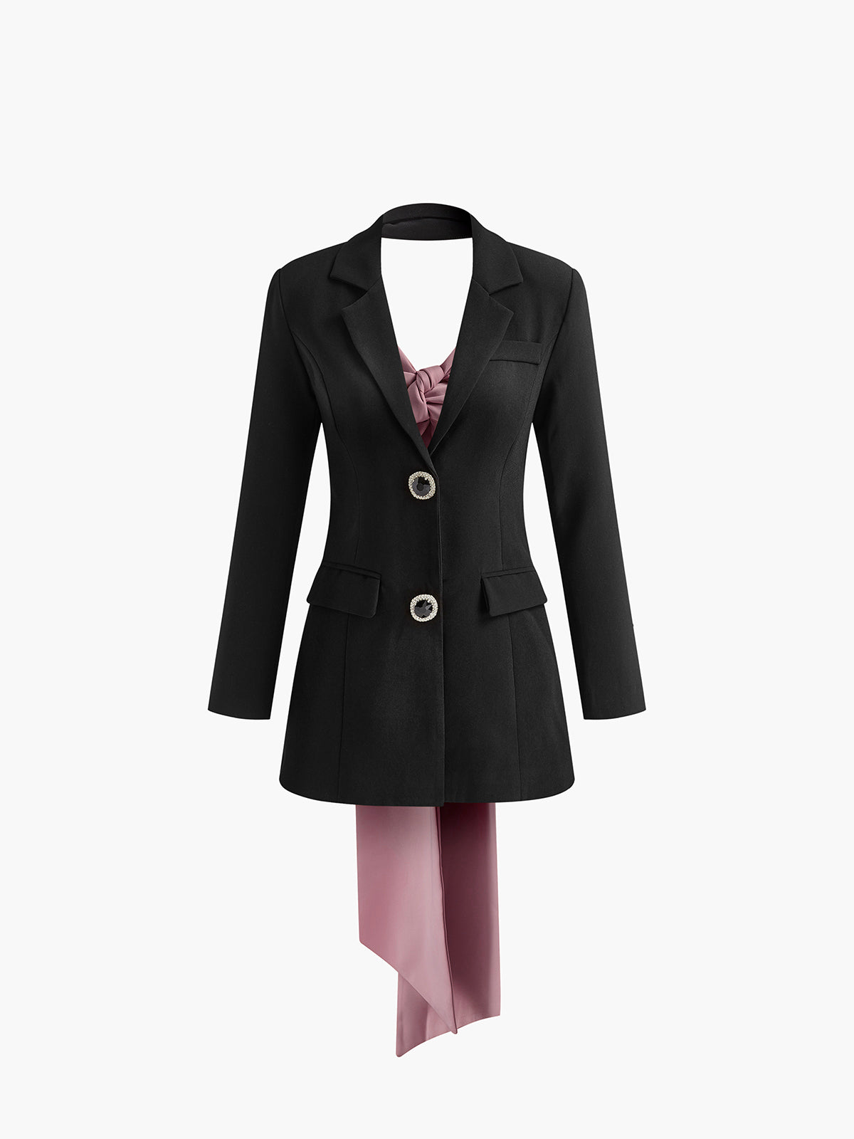 Clara | Elegantes kurzes Kleid mit rückenfreier Schleife aus Baumwolle