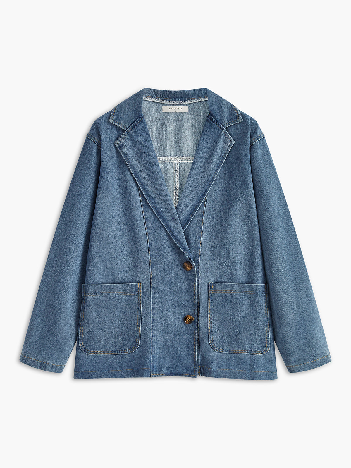 Max | Lässige Lapel Cargo Denim Jacke