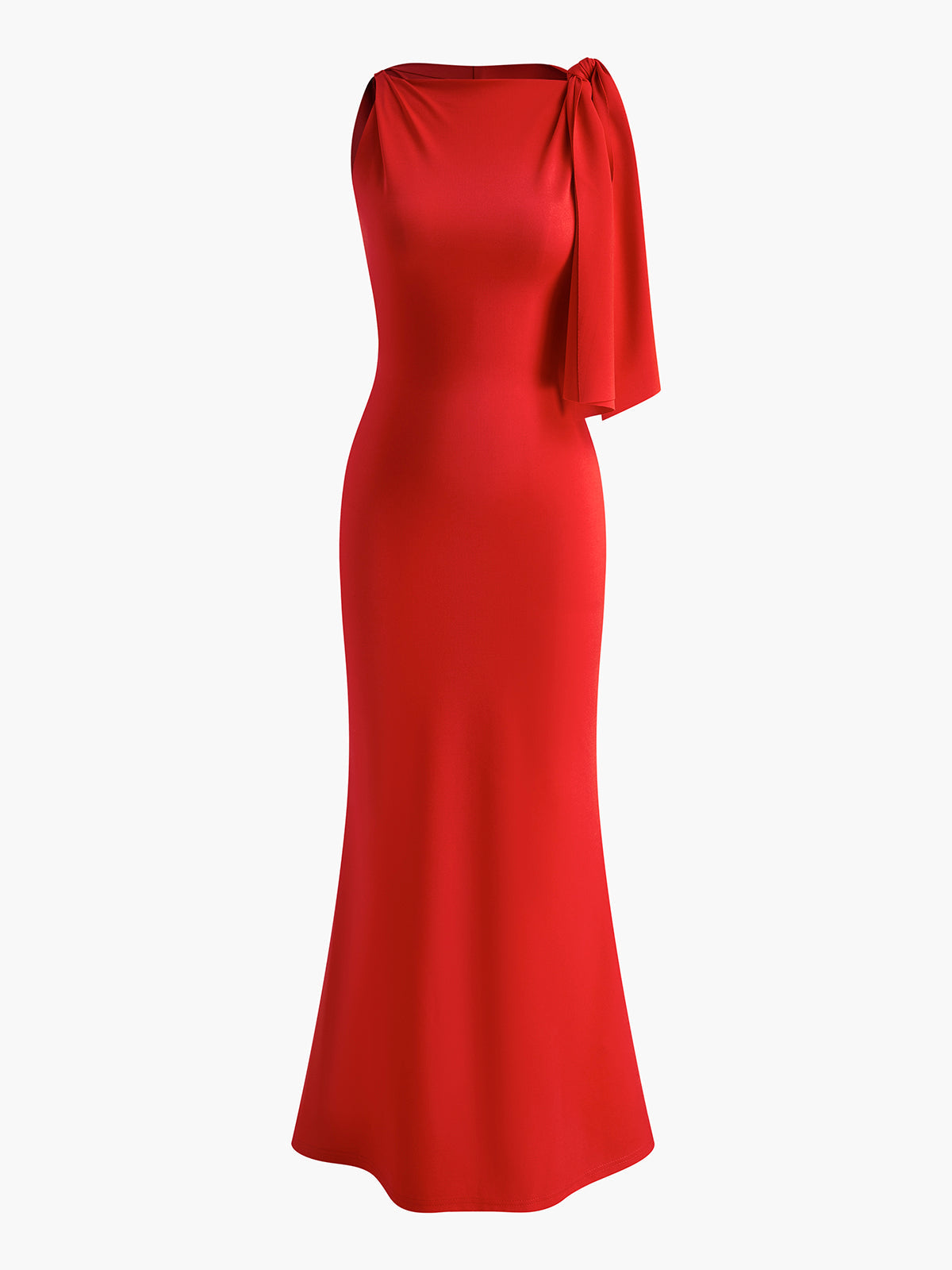 Lena | Elegantes geknotetes ärmelloses Maxikleid