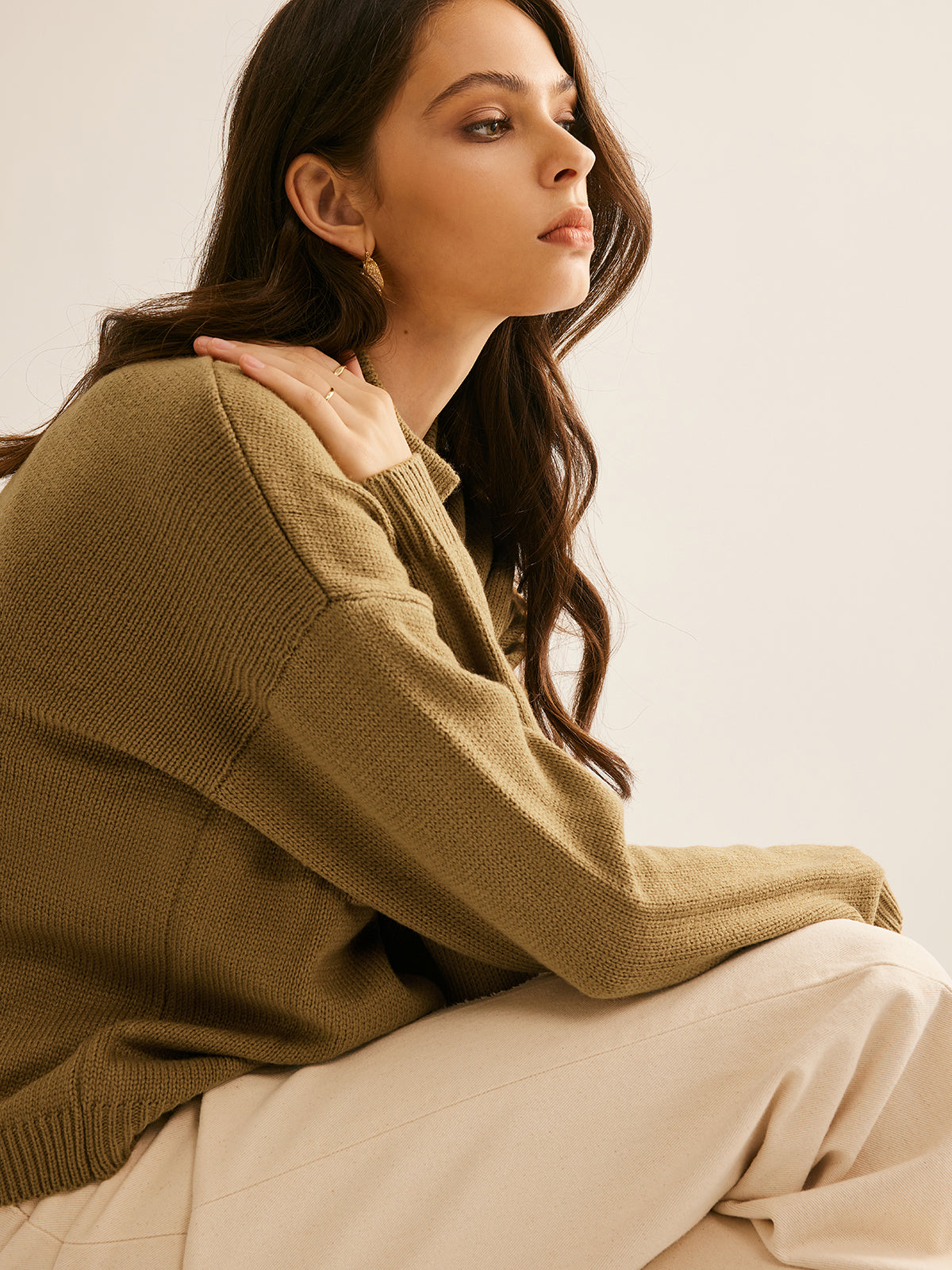 Karl | Eleganter Knopf-Down Cardigan mit Taschen