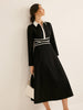 Clara | Elegantes Kleid mit Kontrastpaspelierung