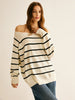 Lena | Off-Shoulder-Streifenpullover