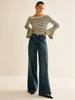 Laura | Gestreiftes Stricktop mit Rüschensleeves