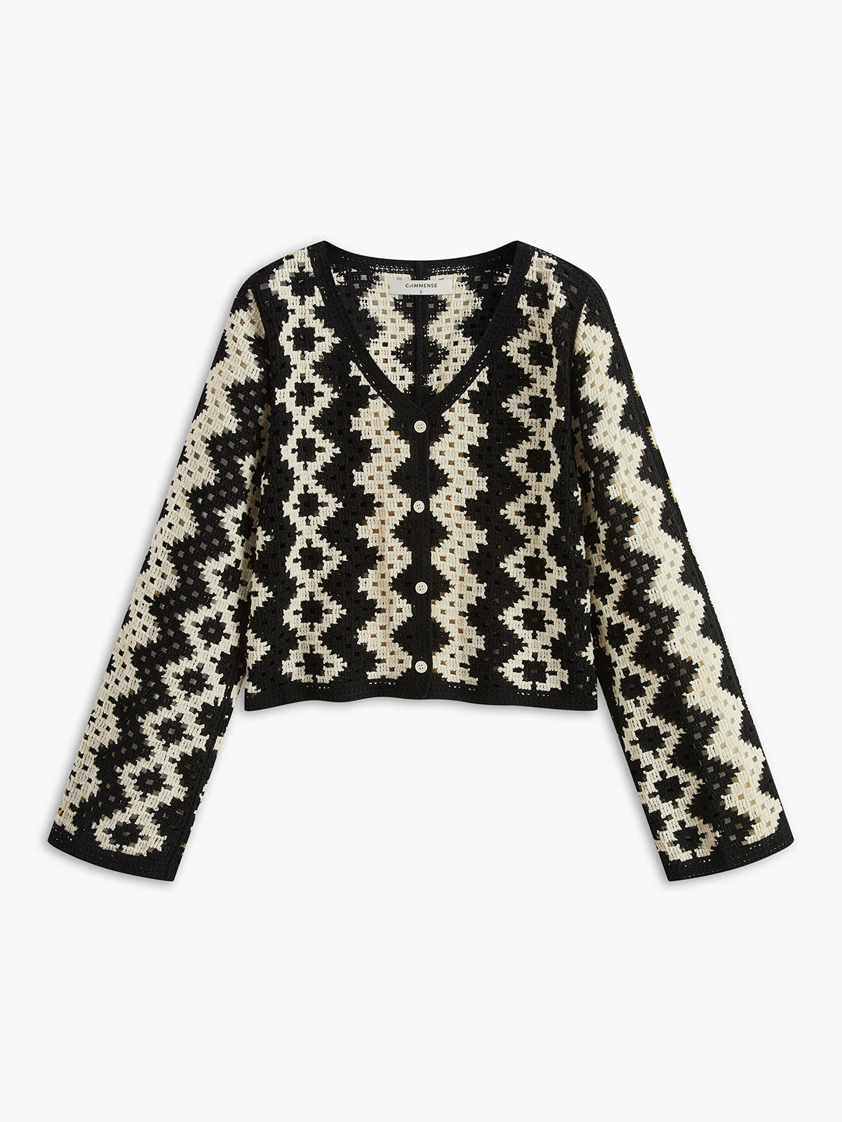 Lena | V-Ausschnitt Chevron Cardigan