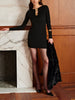 Emilia | Kurzarm Kleid mit floralem Ribbenmuster