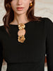 Emilia | Kurzarm Kleid mit floralem Ribbenmuster