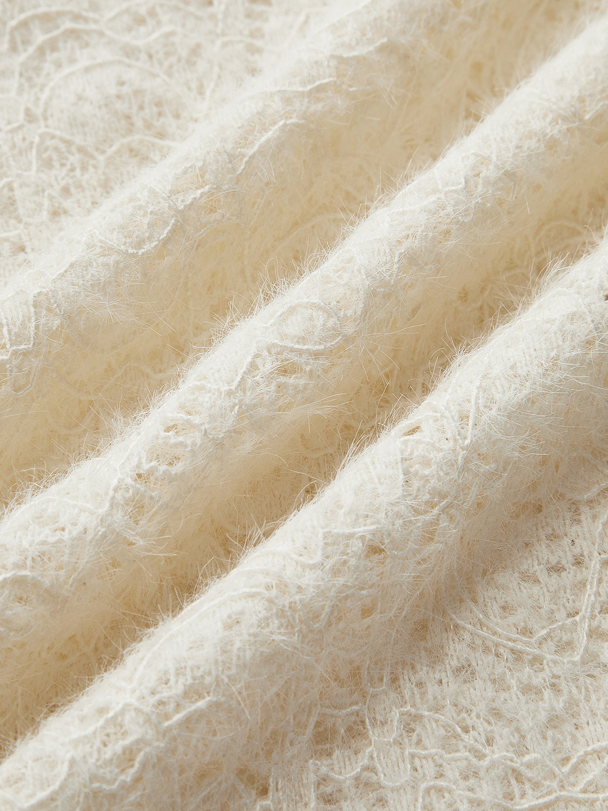 Klara | Florales Hohlg gestricktes Langarmtop mit Rundhalsausschnitt