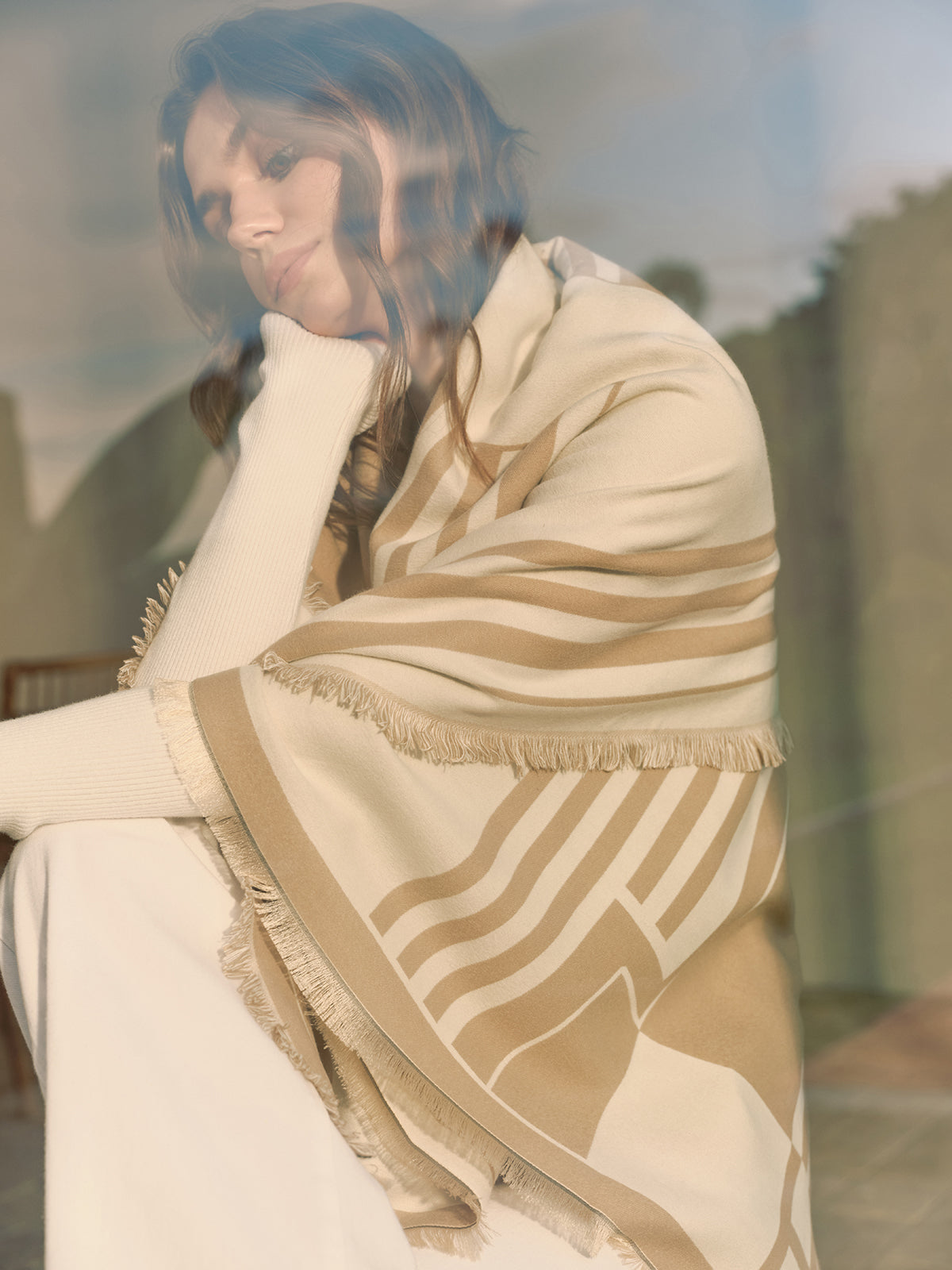Emilia | Eleganter Fransen-Warm-Schal