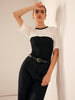 Jonathan | Zweifarbiges Stretch-Jersey T-Shirt
