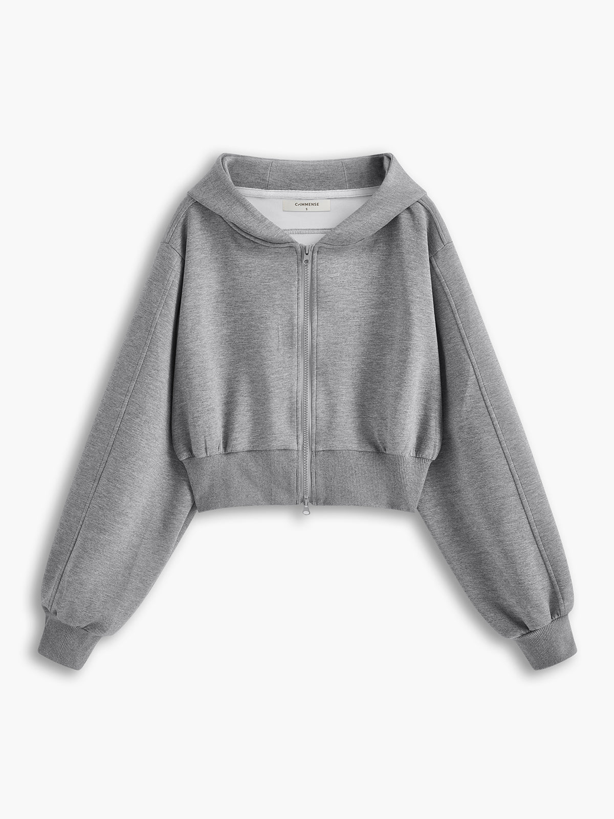 Leo | Modischer Zip Crop Hoodie mit langen Ärmeln