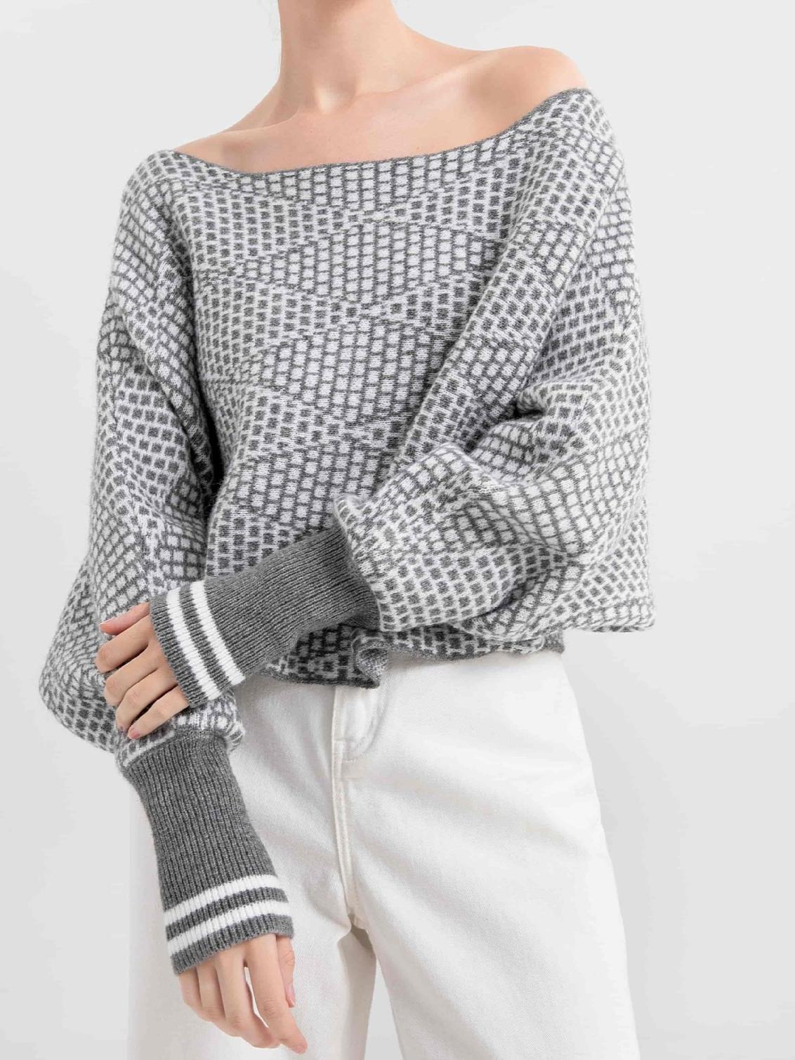 Clara | Eleganter Cold-Shoulder Pullover aus Wollmix