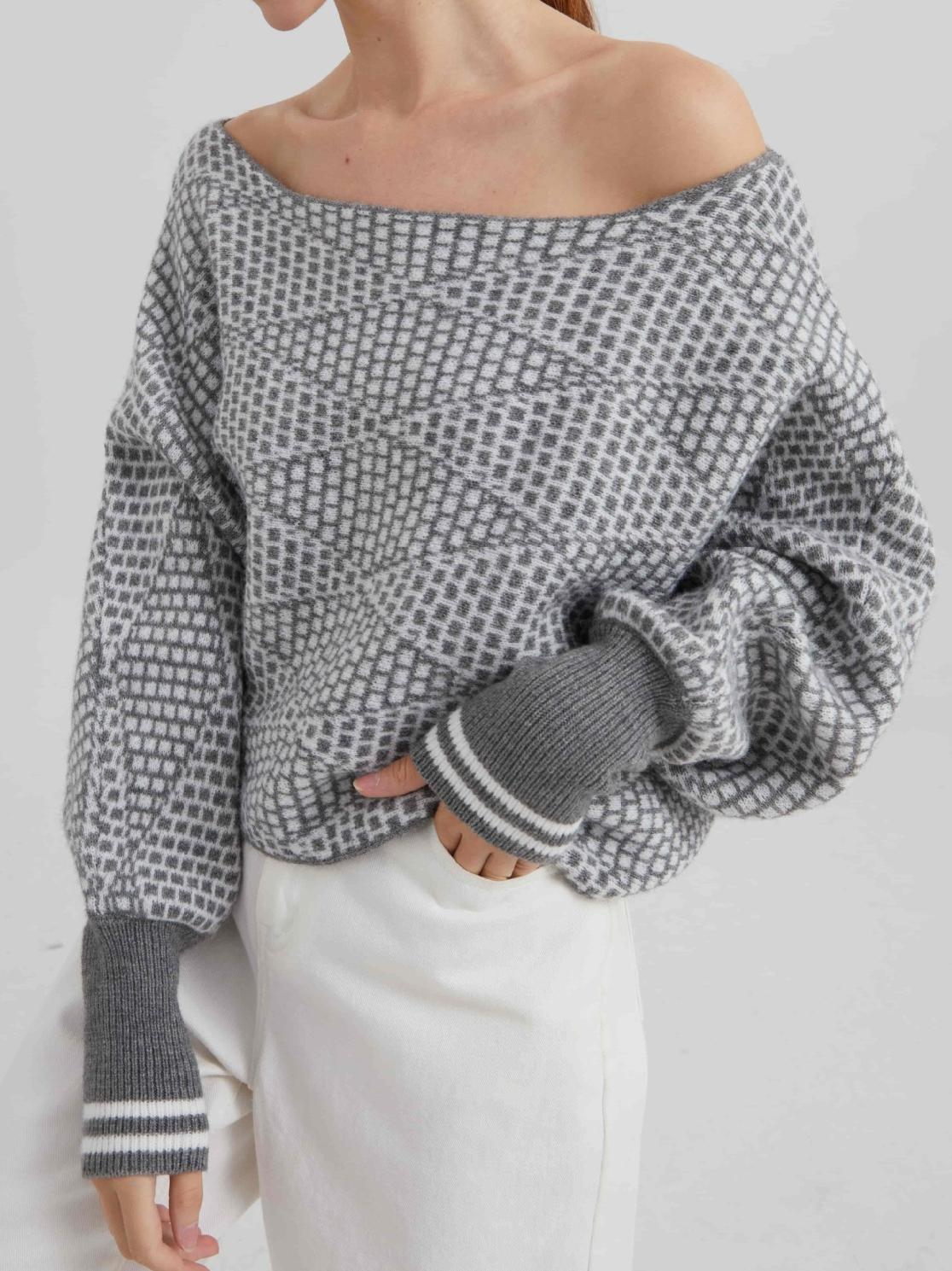 Clara | Eleganter Cold-Shoulder Pullover aus Wollmix