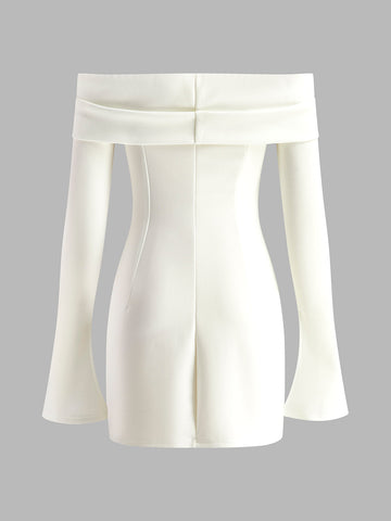 Lisa | Elegantes Off-Shoulder-Kleid mit Plissee-Details