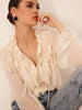 Raffaela | Zarte Rüschenshirt aus Chiffon