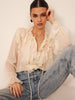 Raffaela | Zarte Rüschenshirt aus Chiffon