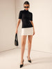 Clara | Elegantes Turtleneck-Kleid mit Kontrastdetails